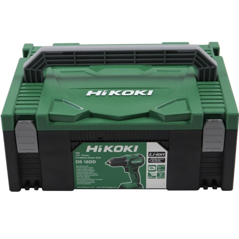 Masina de gaurit si insurubat, cu valiza si 2 acumulatori inclusi, profesional, 18V, 5 Ah, Hikoki, 1700 rpm, mandrina rapida, motor fara perii, 13 mm deschidere mandarina, cuplu 55Nm max, 1.4 kg