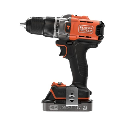 Masina de gaurit si insurubat cu percutie Black Decker, 18 V, 2 Ah, mandrina rapida, cu valiza