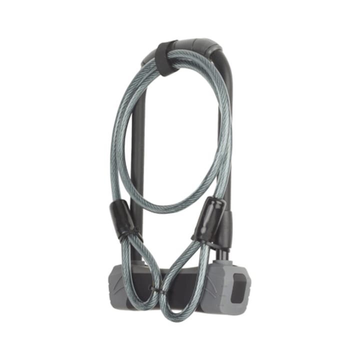 Antifurt bicicleta tip U, Yale, cu cheie, maxima securitate, 23 cm, otel, 1.74 kg, 4 chei