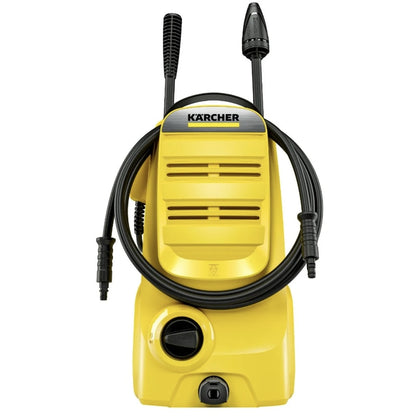 Aparat de spalat cu presiune, Karcher, 1400 W, debit 360 l/h, IPX5, capacitate curatare 20 mp/h, maner ergonomic, care se strange, 110 Bar, electric, 40 grade max, furtun 3 m, cablu 5 m, 3.4 kg, 220V