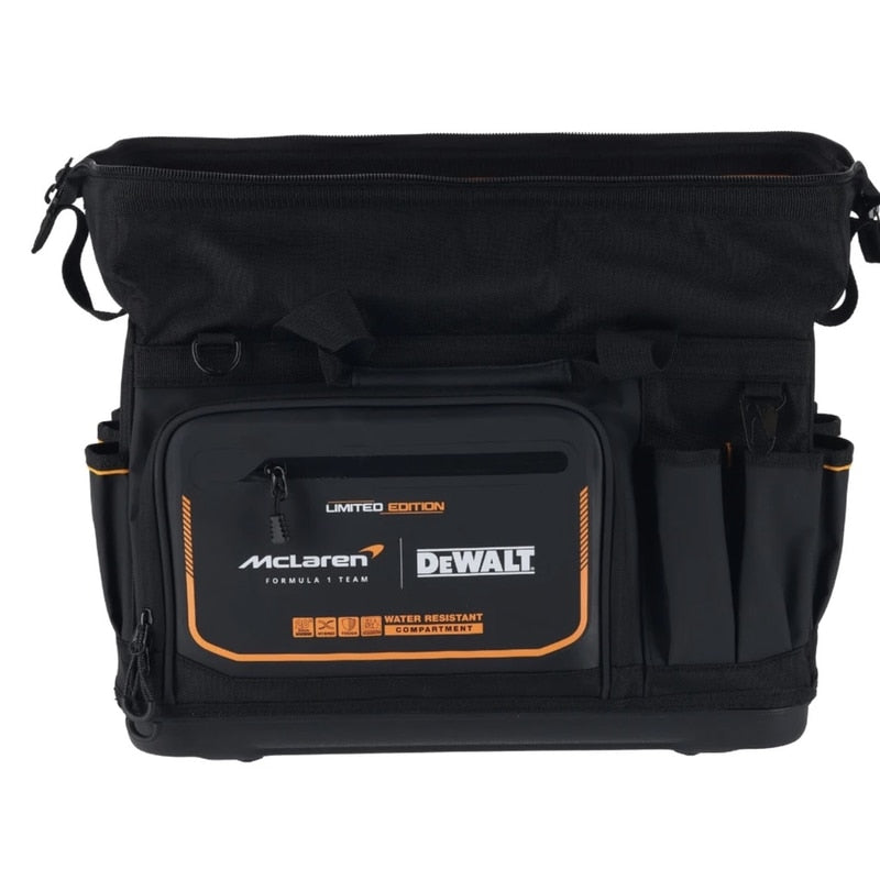 Geanta pentru scule, din material textil, DeWalt, 33 spatii depozitare, profesional 508 x 290 x 310 mm, 2.3 kg, include curea umar si manere, material textil premium, pentru santiere, ateliere