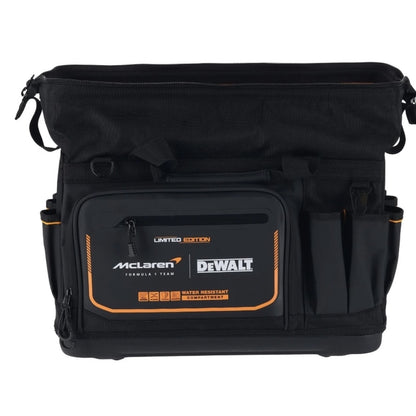 Geanta pentru scule, din material textil, DeWalt, 33 spatii depozitare, profesional 508 x 290 x 310 mm, 2.3 kg, include curea umar si manere, material textil premium, pentru santiere, ateliere