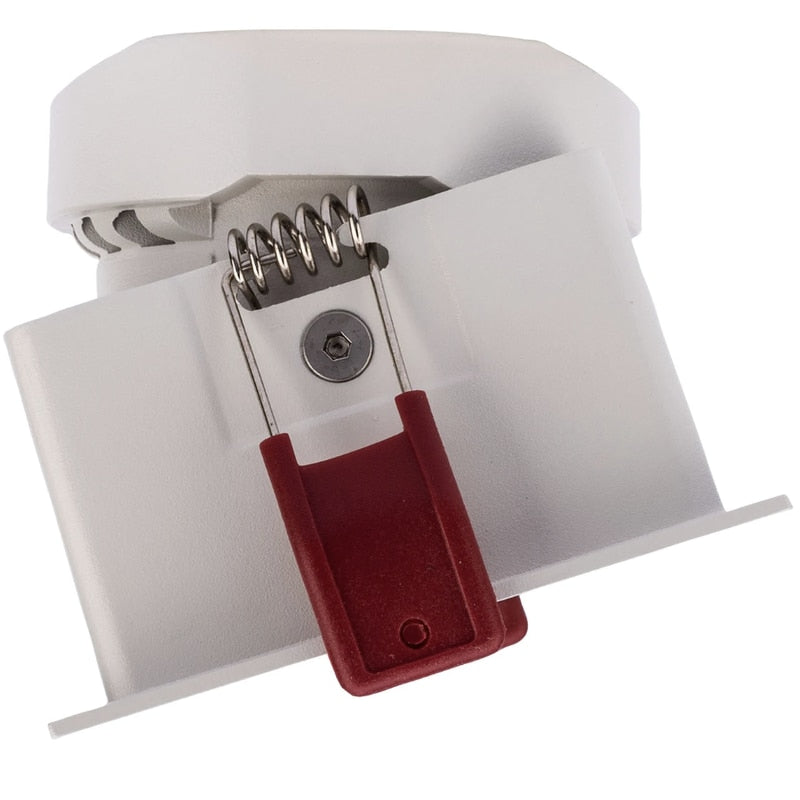Spot incastrat, alb, 12W, 1100 lm, lumina neutra, 4000K, patrat, IP 20, adancime 6.7 cm, latura 8.4 cm, 20.000 ore, usor de montat, 220V