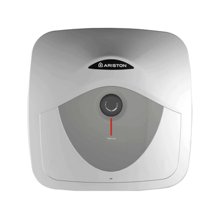 Boiler electric Ariston Andris, capacitate de 15 L, putere 1200 W, timp incalzire 44 minute, IPX1, 8 bar, 36 x 36 x 34.6 cm, 230 V, 7.4 kg, clasa energetica A