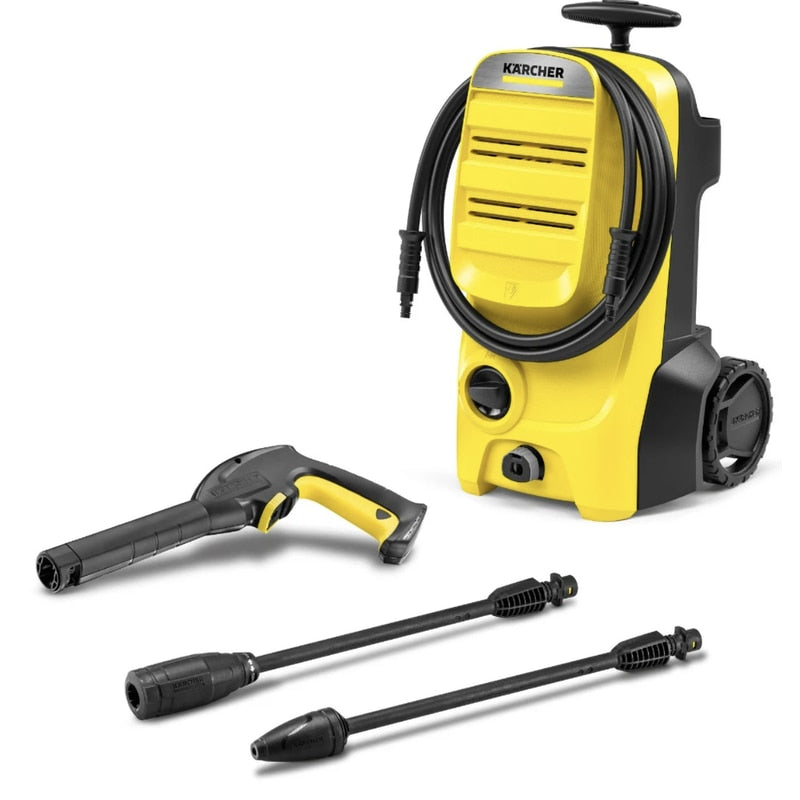 Aparat de spalat cu presiune, Karcher, 1800 W, 30 mc/h, 130 Bar max, 420 l/h max, 40 grade max, maner telescopic, furtun aspirare detergent, IPX5, 6.3 kg, 230V, mobil pe roti, accesorii incluse