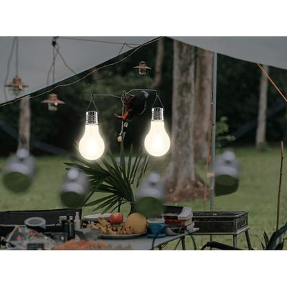 Lampa solara Hoff, cu bec LED, plastic si sticla, inaltime 25.5 cm, exterior, IP44, cu carlig, lumina ambientala
