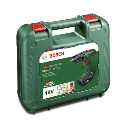 Mașină de gaurit și înșurubat Bosch EasyDrill 18V, acumulator Li-Ion 2.5 Ah, 1630 rpm, mandrină rapidă