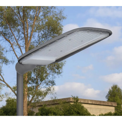 Corp de iluminat stradal cu LED Hoff, 200 W, 22000 lm, lumina rece, IP65, exterior 220V, autonomie 30.000 ore, 60 cm Lungime, 1.47 kg, aluminiu