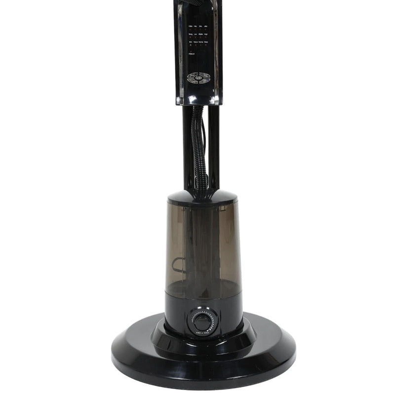 Ventilator cu umidificator Paxton, 75 W, 3 viteze, diametru 43 cm, rezervor apa 3.2 litri, oscilatie, timer, ultrasunete, negru, telecomanda, cu pulverizare apa, 125 cm inaltime, 1.65 m cablu, 7 kg
