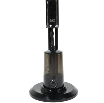 Ventilator cu umidificator Paxton, 75 W, 3 viteze, diametru 43 cm, rezervor apa 3.2 litri, oscilatie, timer, ultrasunete, negru, telecomanda, cu pulverizare apa, 125 cm inaltime, 1.65 m cablu, 7 kg