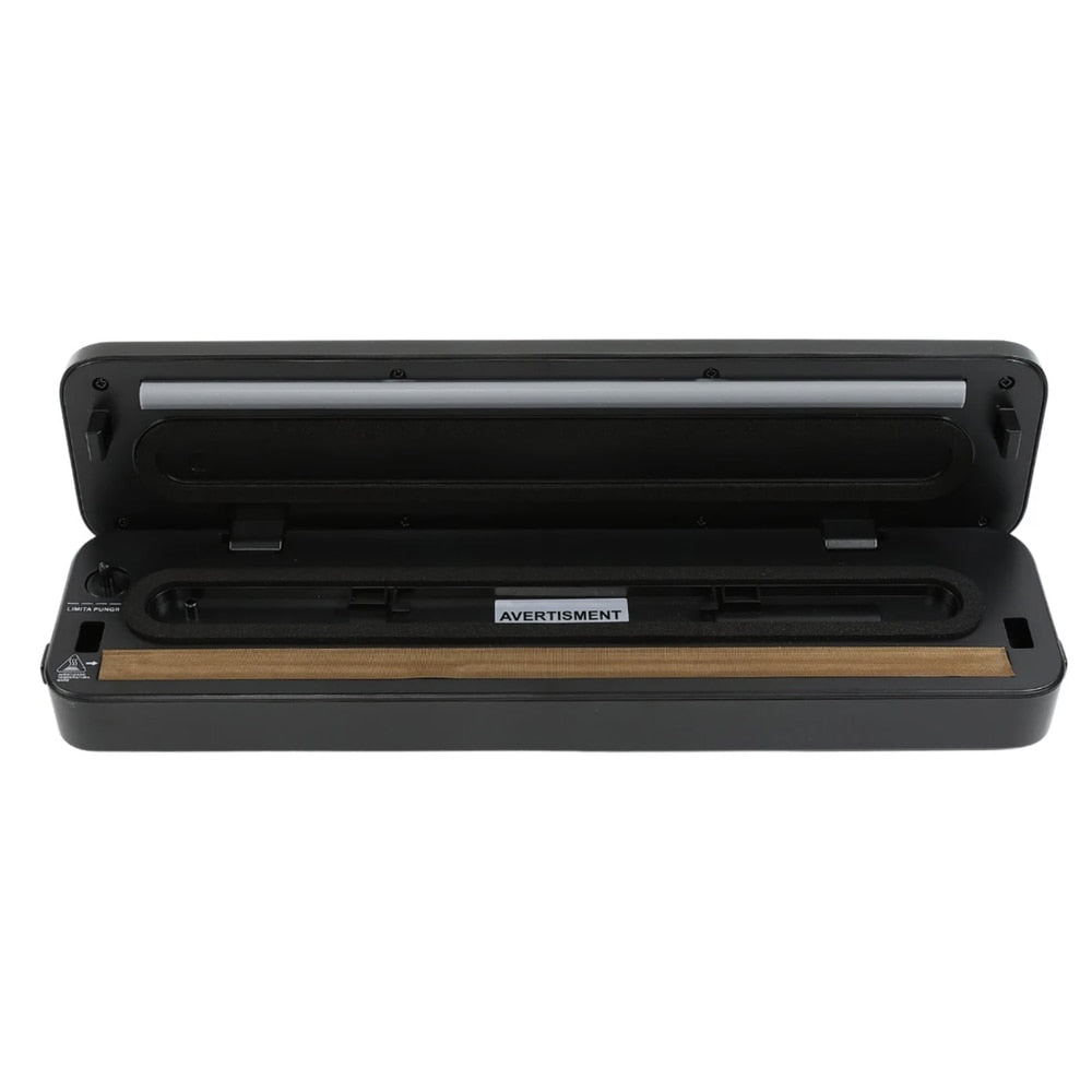 Aparat de vidat alimente Paxton, 80 W, 3 programe normal, soft, sigilare, negru, 0.8 kg, latime de lucru 30 cm, dimensiuni 37.6 x 9 x 5.8 cm, 230V