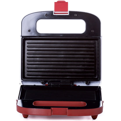 Sandwich maker, Albatros, 1200 W, negru, placi neaderente tip grill, maner termorezistent, indicator LED, picioruse antialunecare, 1.92 kg, grill dimensiuni 25.5 x 21.6 cm, 4 sandwich-uri