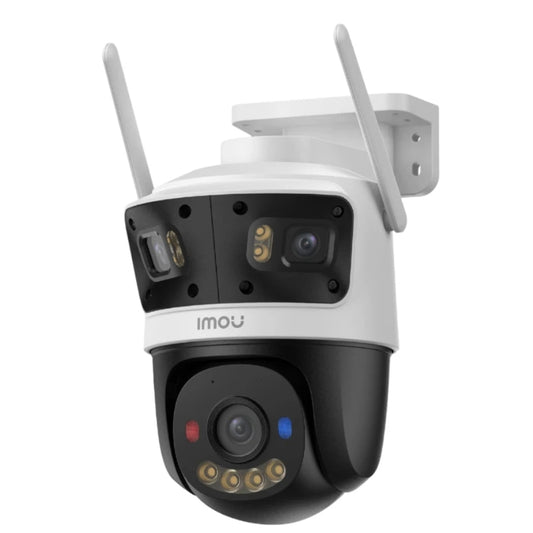 Camera de supraveghere smart, inteligenta IMOU Cruiser Triple, 5 MP + 3 MP + 3 MP, 4K, Pan/Tilt, microfon, difuzor, alb, exterior, aplicatie telefon IOS ANDROID, zoom 8X, IP 67, de la - 30 + 50, 650g