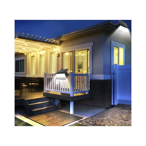 Proiector solar LED Hoff, 20 W, 1800 lm, negru, cu senzor de miscare, IP65, 210x140x40mm, 20.000 ore, autonomie 20 de ore