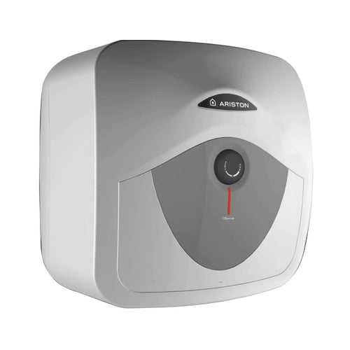 Boiler electric Ariston Andris, capacitate de 15 L, putere 1200 W, timp incalzire 44 minute, IPX1, 8 bar, 36 x 36 x 34.6 cm, 230 V, 7.4 kg, clasa energetica A