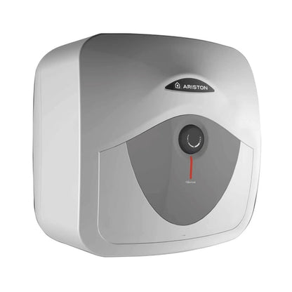 Boiler electric Ariston Andris, capacitate de 15 L, putere 1200 W, timp incalzire 44 minute, IPX1, 8 bar, 36 x 36 x 34.6 cm, 230 V, 7.4 kg, clasa energetica A