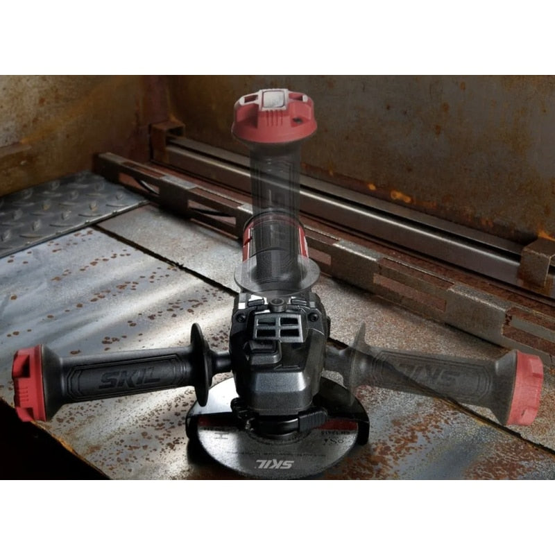 Polizor unghiular Skil, 1010 W, 12000 rpm, 125 mm, cu 3 discuri abrazive si valiza din plastic, indepartarea ruginii, 97 dB, durata viata lunga, 230V, 2.5 kg, M14, aparatoare, Sistem de blocare