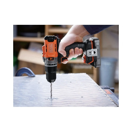 Masina de gaurit si insurubat cu percutie Black Decker, 18 V, 2 Ah, mandrina rapida, cu valiza