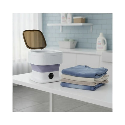 Masina de spalat semiautomata portabila, Paxton, cu storcator, 10 litri, alb, ideala pentru locuinte mici, camere de camin, apartamente de inchiriat sau vacanta, 230 V, plastic durabil