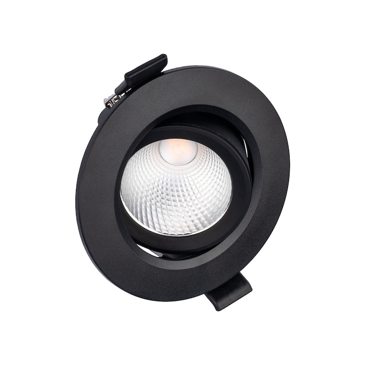 Spot LED incastrat PT 08 70425, 6.5W, lumina neutra, orientabil, negru mat