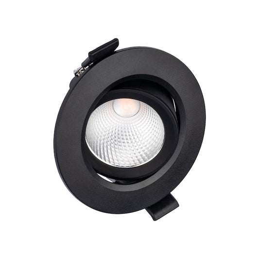 Spot LED incastrat PT 08 70425, 6.5W, lumina neutra, orientabil, negru mat
