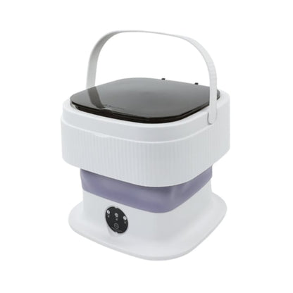 Masina de spalat semiautomata portabila, Paxton, cu storcator, 10 litri, alb, ideala pentru locuinte mici, camere de camin, apartamente de inchiriat sau vacanta, 230 V, plastic durabil