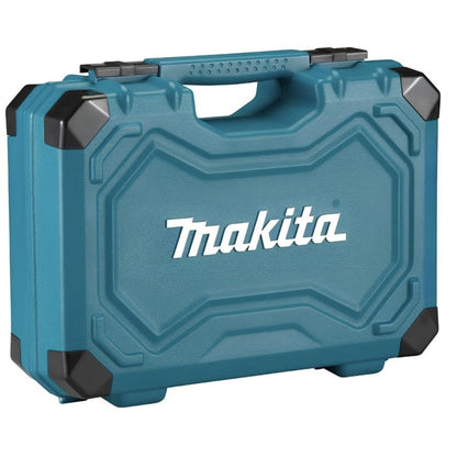 Set 87 scule, Makita, organizat în valiză plastic, 76 piese, din oțel crom-vanadiu, pentru lucrări uzuale