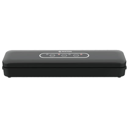 Aparat de vidat alimente Paxton, 80 W, 3 programe normal, soft, sigilare, negru, 0.8 kg, latime de lucru 30 cm, dimensiuni 37.6 x 9 x 5.8 cm, 230V