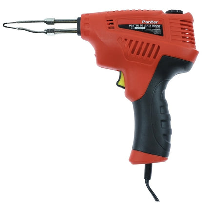 Pistol de lipit cu fludor sau cositor, Panzer, 200 W, cu valiza si accesorii, 500 grade celsius, 13 minute timp incalzire, 230V