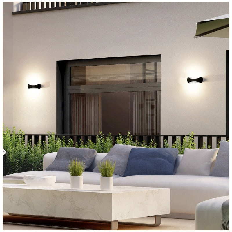 Aplica exterior Klausen, LED, 12W, 4000K, IP65, lumina neutra, negru, 220V, 1000 lm sau 500 lm