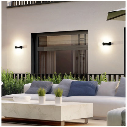 Aplica exterior Klausen, LED, 12W, 4000K, IP65, lumina neutra, negru, 220V, 1000 lm sau 500 lm