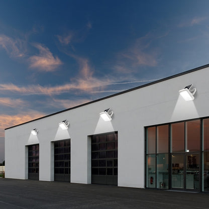 Proiector solar cu LED Hoff, 8W, 500lm, lumina rece, cu senzor de miscare, alb, IP65, exterior