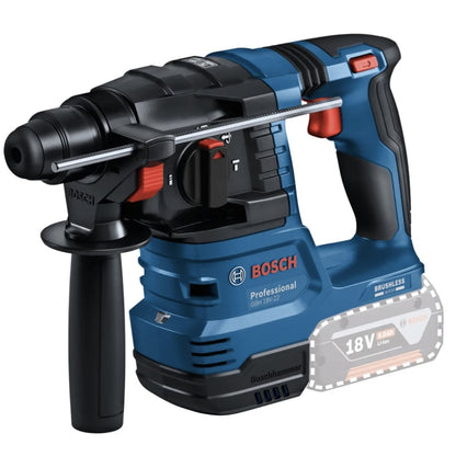 Set scule cu acumulator, Bosch Profesional, masina de gaurit si insurubat + polizor unghiular + ciocan rotopercutor, cu 2 acumulatori, 18 V, 5 Ah, cu 3 valize