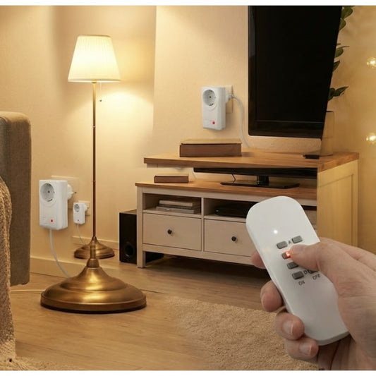 Priza cu telecomanda Unitec 48110, 1000 W, set 3 prize, interior