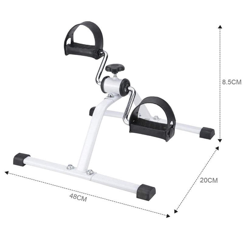 Mini bicicleta statica exercitii recuperare medicala, NETERRA, antrenament, pliabila, gri, exercitii picioare si brate, imbunatateste circulatia si mobilitatea, dimensiuni si dificultate ajustabila