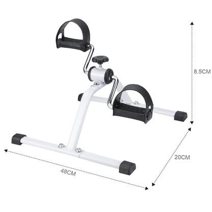 Mini bicicleta statica exercitii recuperare medicala, NETERRA, antrenament, pliabila, gri, exercitii picioare si brate, imbunatateste circulatia si mobilitatea, dimensiuni si dificultate ajustabila