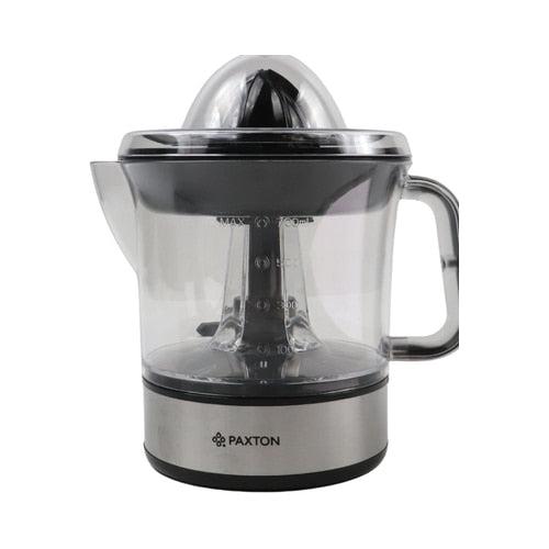 Storcator de citrice, Paxton, 40 W, 1 viteza, recipient suc 0.7 L, rotire bidirectionala, argintiu, cablu 0.8m, capac protectie, 0.65 kg