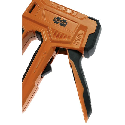 Capsator manual, Holzer, material metal, 3 in 1, pentru proiecte de bricolaj, tapiterie, fixarea foliilor, capse incluse, 0.8 kg, compatibil cu capse, cuie si alte tipuri uzuale de elemente de fixare