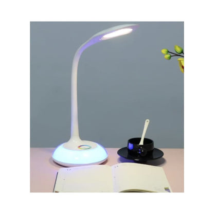 Veioza LED + LED RGB Hoff Areon 5.5 W + 2 W, 700 lm, control tactil, 3 trepte de lumina, lumina neutra + multicolora, alb, modern
