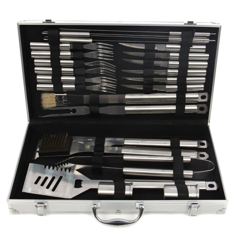 Accesorii pentru gratar premium Grunman, otel inoxidabil, set 24 buc