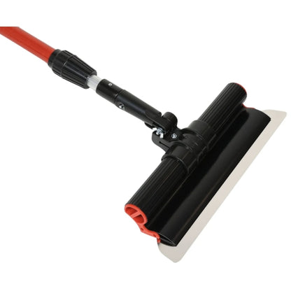 Gletiera Holzer, PVC, set 4 buc otel + maner adaptor PVC + maner telescopic 1.2 m + valiza, pentru finisarea tencuielii, netezirea precisa si uniforma a suprafetelor, fara zgarieturi si denivelari