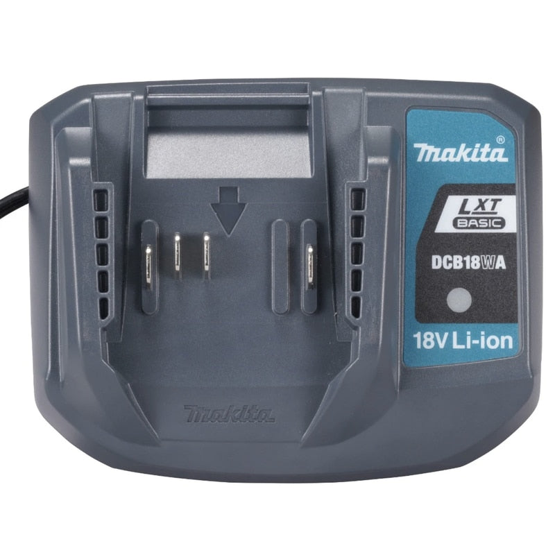 Masina de gaurit si insurubat, cu 2 acumulatori inclusi, 18 V, 2 Ah, Makita, 1900 rpm, mandrina rapida, motor fara perii, cu valiza si incarcator, suruburi 6mm maxim, 1.4 kg, stanga / dreapta, 65 Nm