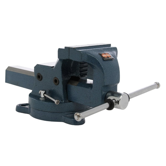 Menghina de banc, baza rotativa, din otel, Holzer, precisa si durabila, se poate fixa pe bancul de lucru cu ajutorul unor suruburi, lungime 100 mm, 65 mm inaltime, 7.8 kg, 115 mm deschidere