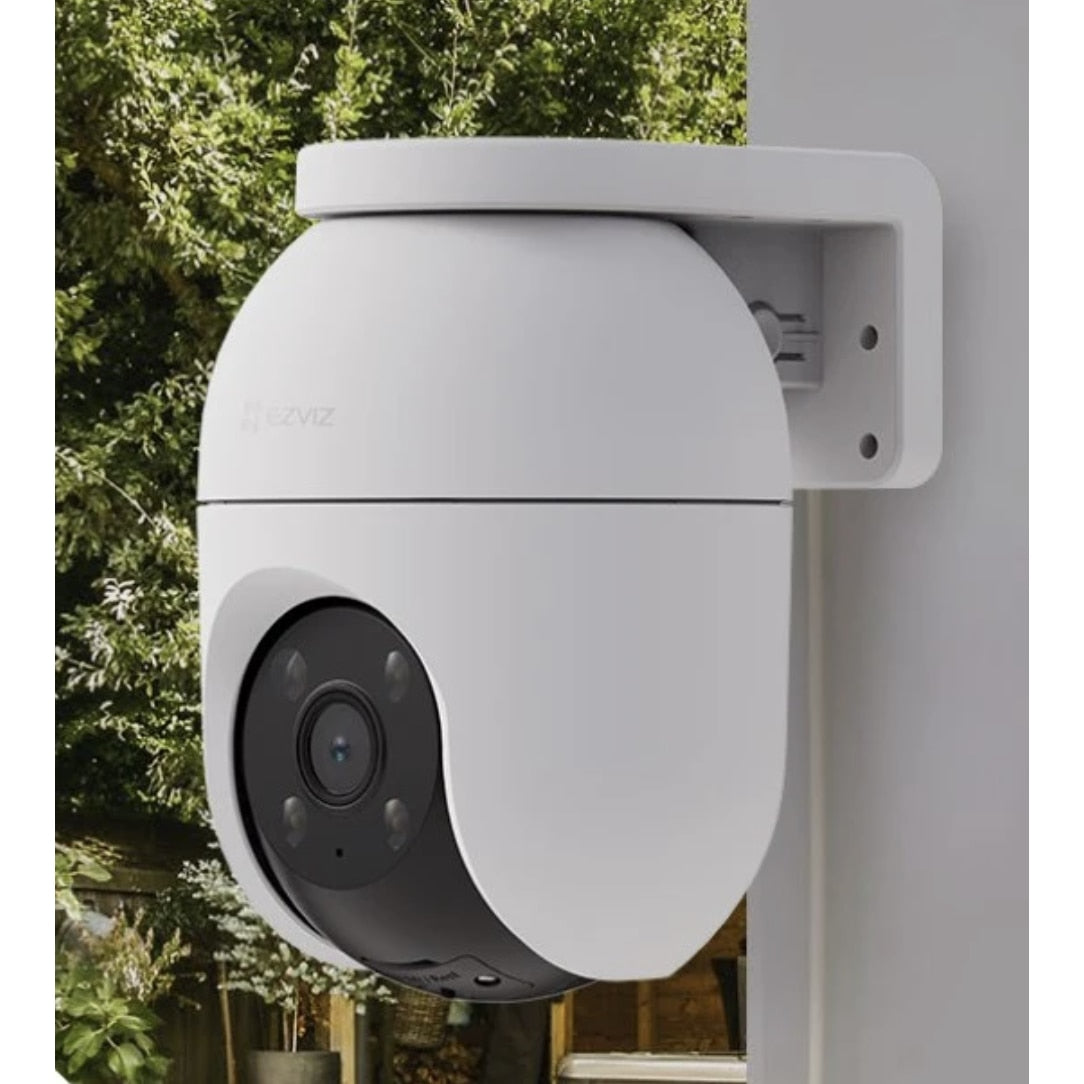Camera de supraveghere smart / inteligenta EZVIZ, 4K / Ultra HD, 8MP, Pan / Tilt, vizibilitate pe timp de noapte color, audio bidirectional, detectare forma umana, microfon, difuzor, alb, exterior