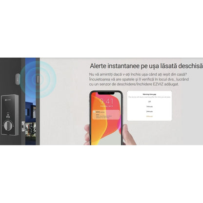 Incuietoare inteligenta EZVIZ, Wi-Fi, tastatura multifunctionala, verificare status deschidere, IP65, -25 pana la +55 grade, Umiditate de operare 95%, aplicatie Sisteme compatibile Android, iOS
