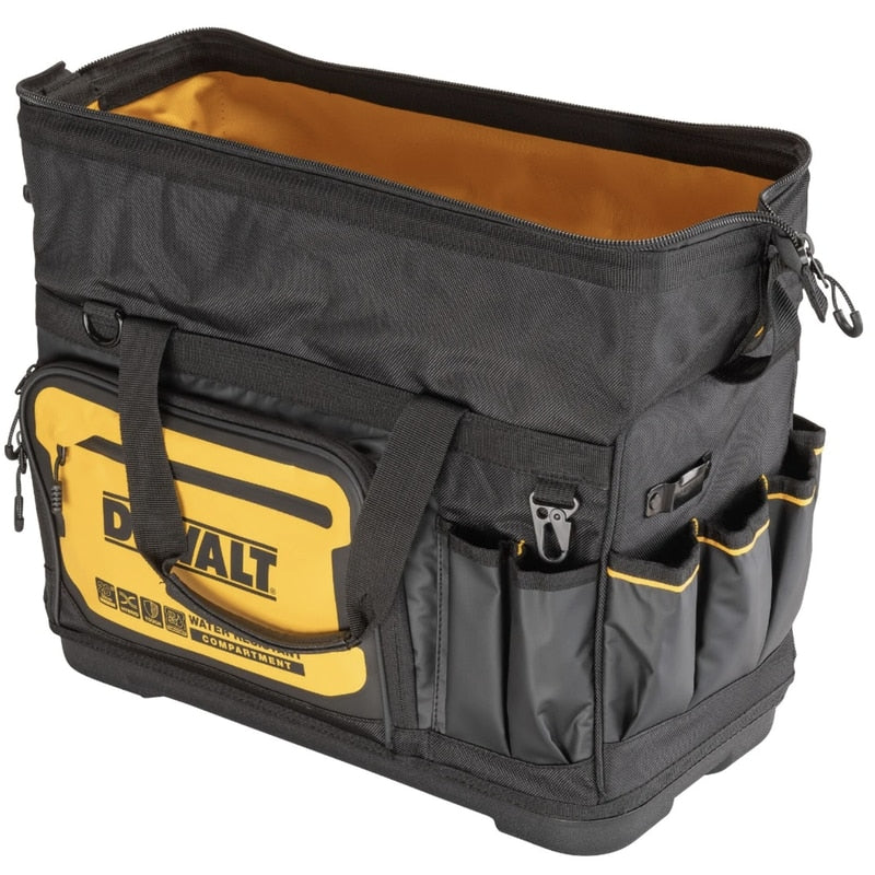 Geanta pentru scule, din material textil, DeWalt, 33 spatii depozitare, profesional 508 x 290 x 310 mm, 2.3 kg, include curea umar si manere, material textil premium, pentru santiere, ateliere