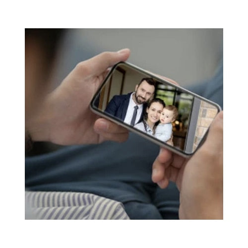 Sonerie video smart, inteligenta PNI, aplicatie telefon TUYA, viziune nocturna, sonerie de interior, usor de instalat, Wi-Fi, IP54, -26 grade pana la +80, exterior, alb