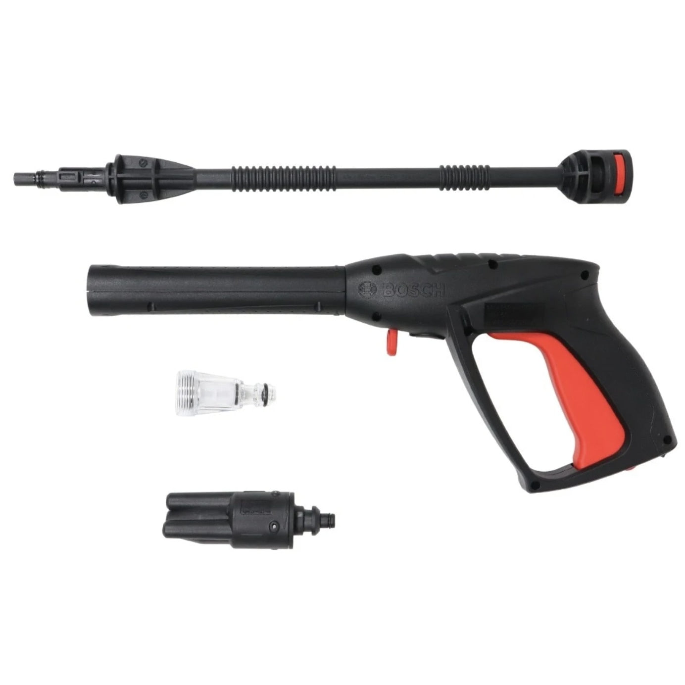 Aparat de spalat cu presiune, Bosch, 1500 W, 360 l/h, 125 bari, furtun 5 m + kit accesorii, duza 3 in 1 jet, indeparteaza murdaria persistenta pe terase, alei, masini, mobilier gradina, autoturisme