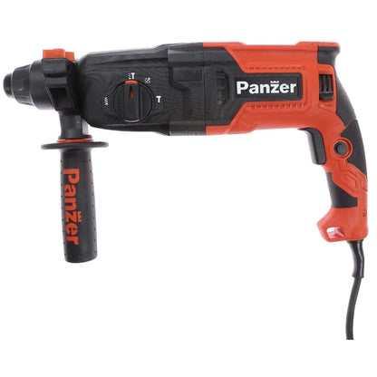 Ciocan rotopercutor Panzer, 800 W, cu cablu, 1250 rpm, SDS-plus, cu valiza si ochelari de protectie, pentru gaurire cu sau fara percutie, daltuire, Functionare stanga, dreapta, 105.3 dB, 3 J
