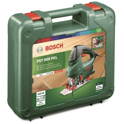 Fierastrau electric vertical, pendular, Bosch, 620 W, 3100 curse / min, 4 trepte, taiere oblica 45 grade, ghidare stabila, 2.2 kg, 230 V, adancime in otel 8 mm, lemn 90 mm, aluminiu 15 mm, SDS-plus